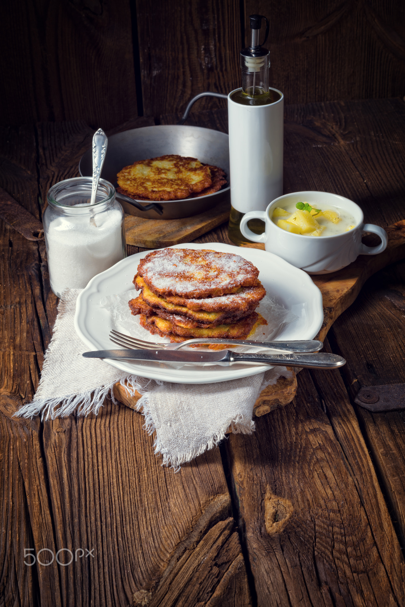 sweetened potato pancakes