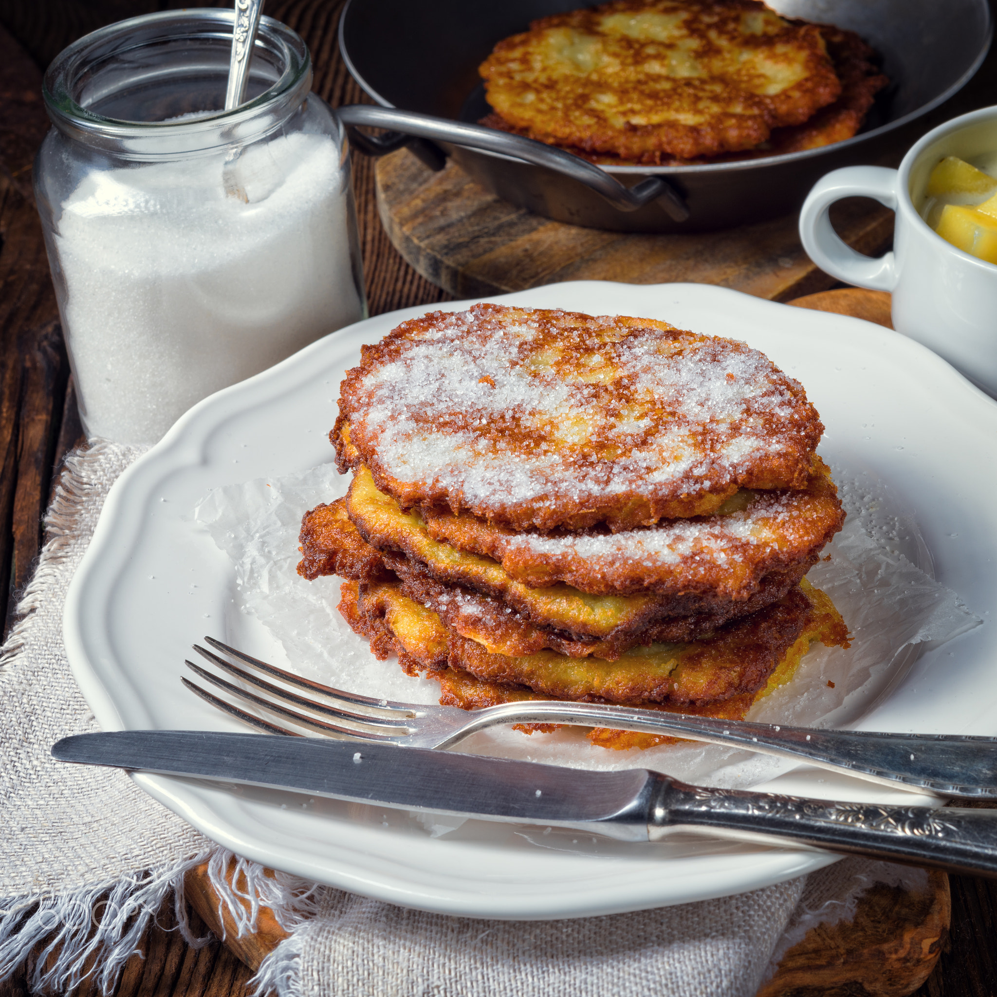 sweetened potato pancakes