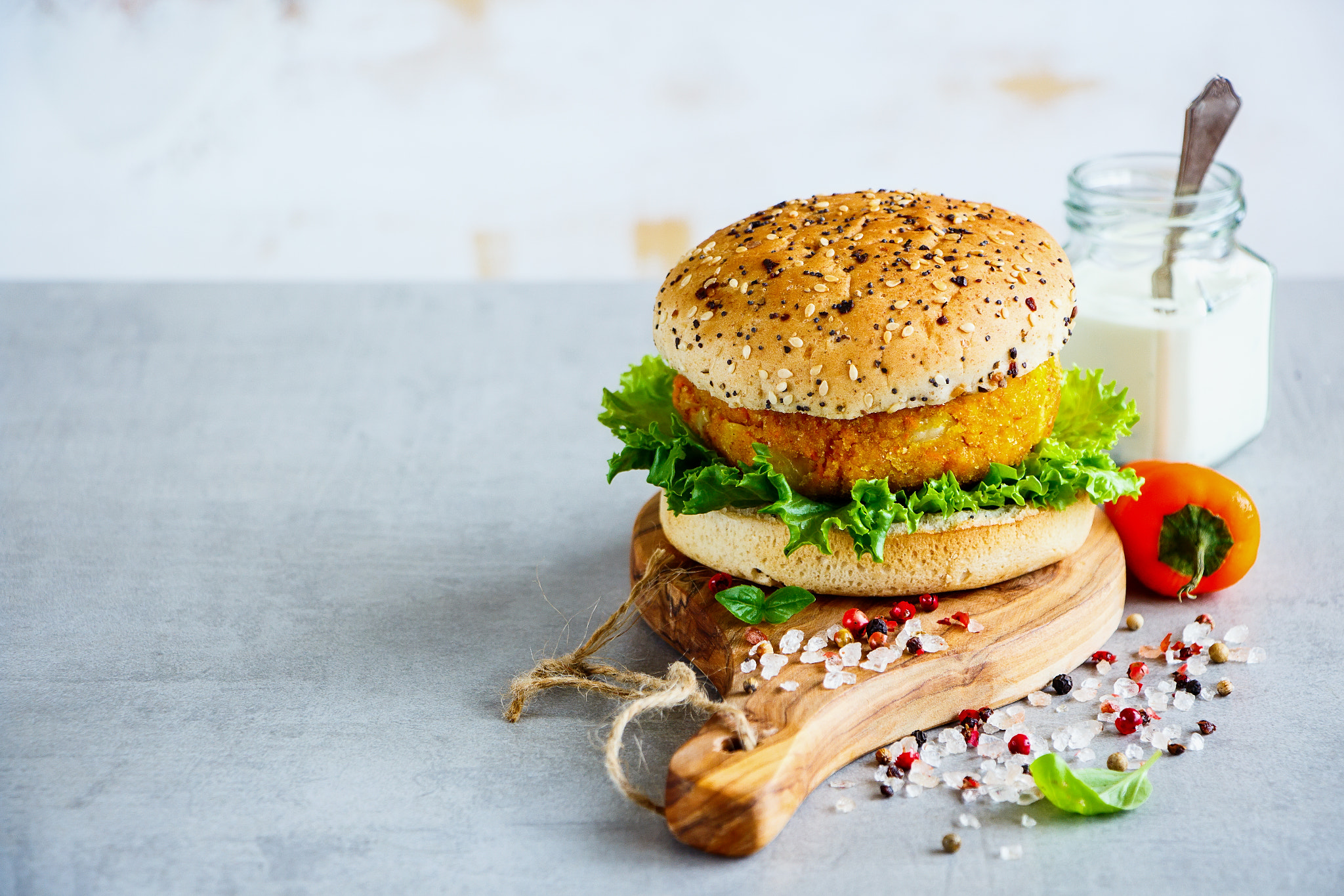 Healthy veggie burger