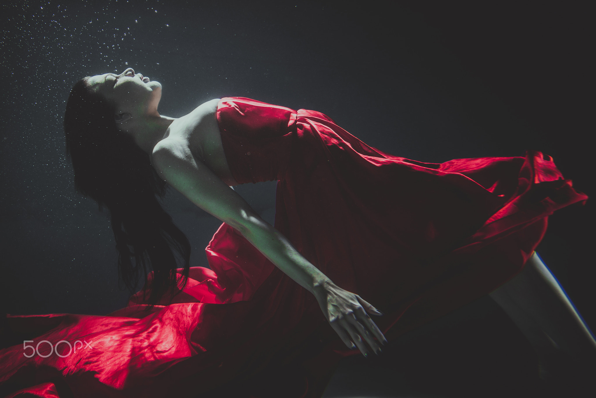 Woman underwater