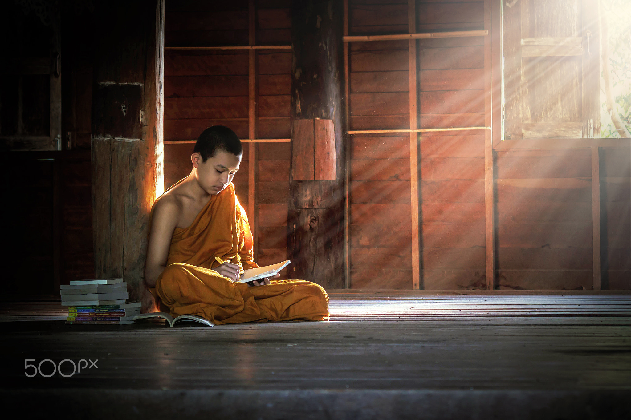 A novice reading.