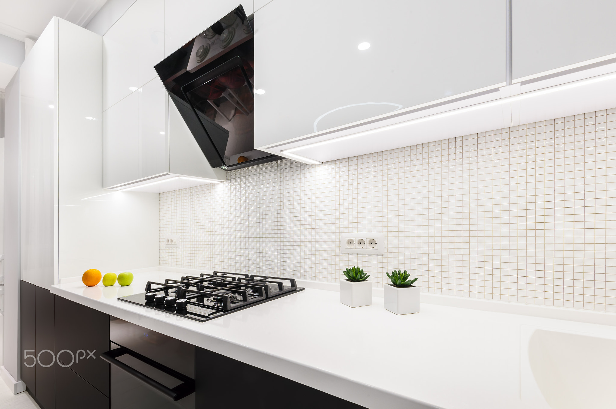 Modern white kitchen