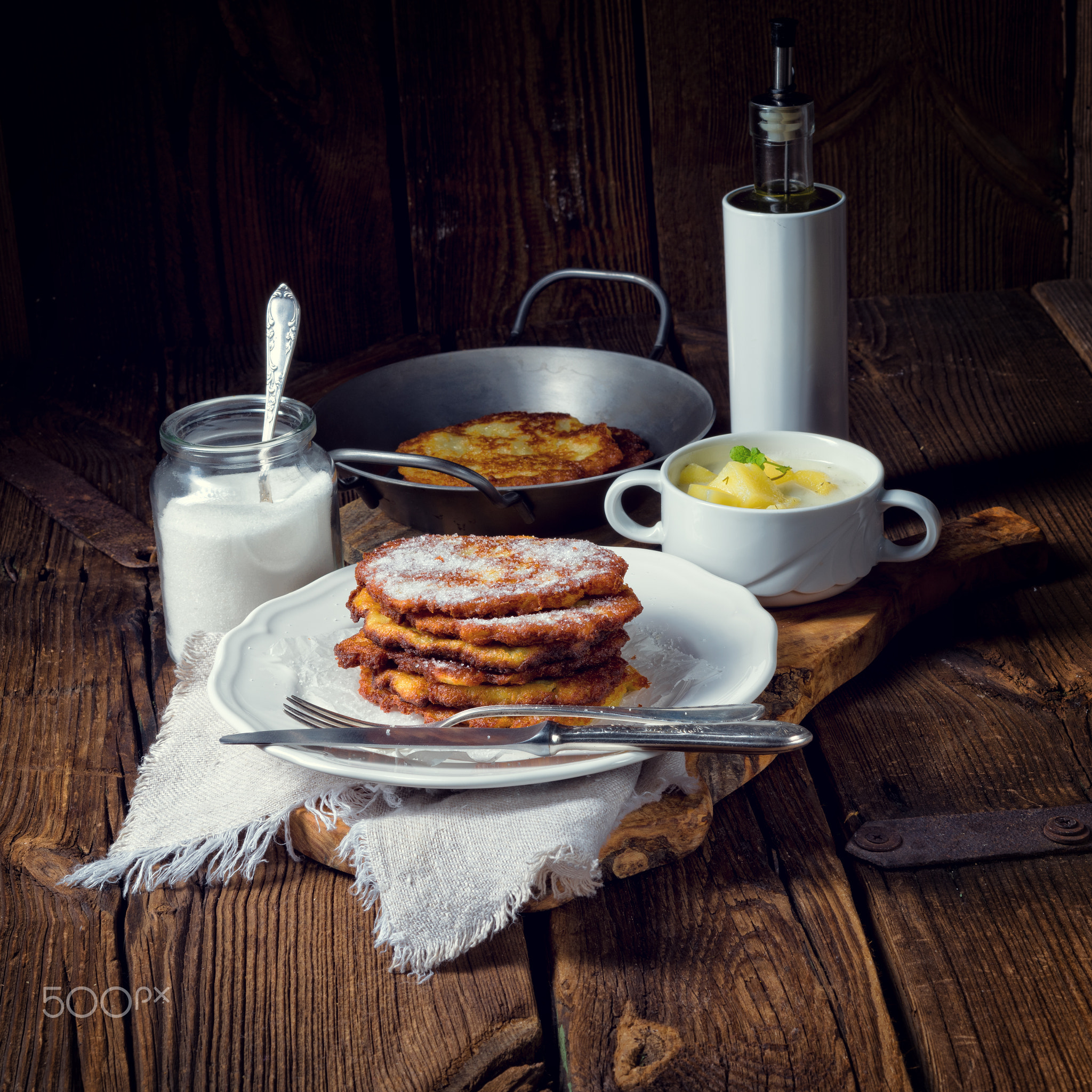 sweetened potato pancakes