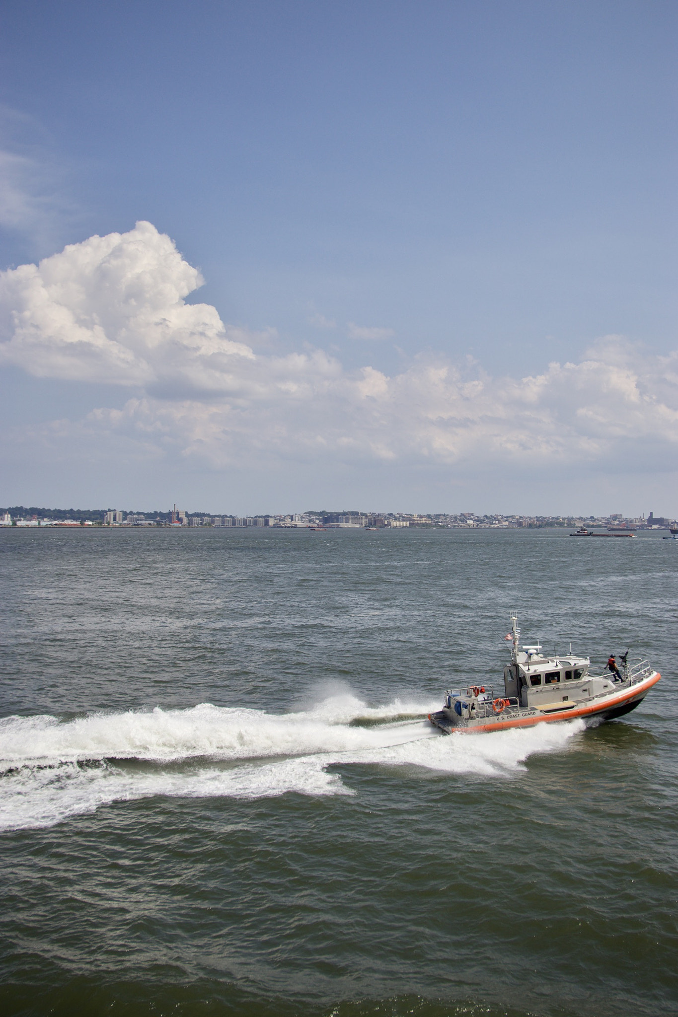 US Coast Guard escorting the Staten Island ferry