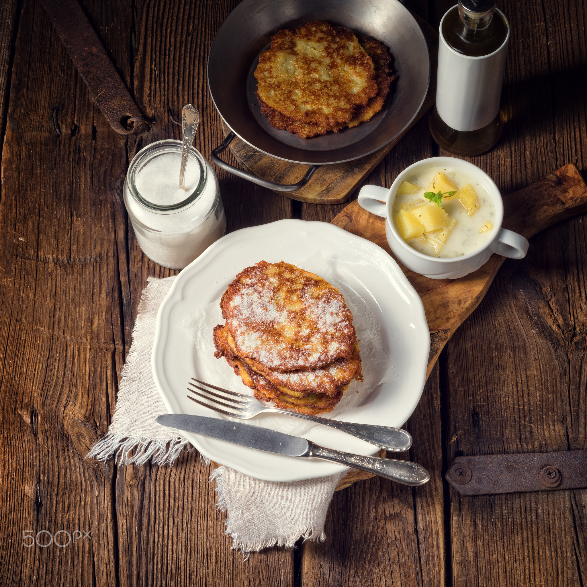 sweetened potato pancakes