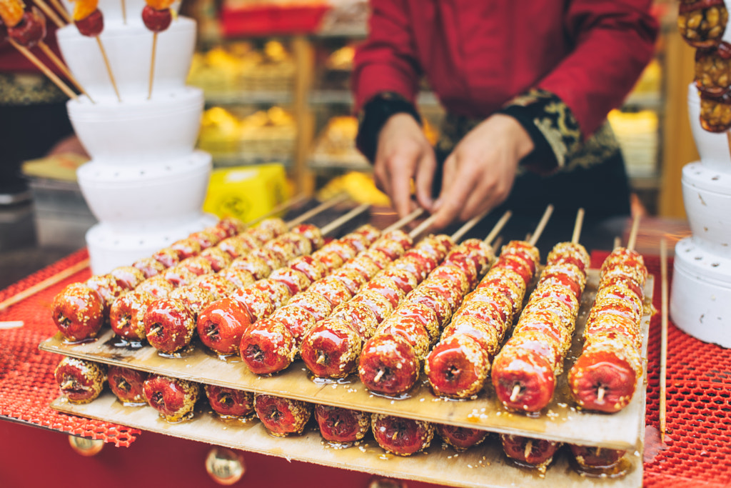 tanghulu, hawthorn candied stick in Beijing by tu_images on 500px.com