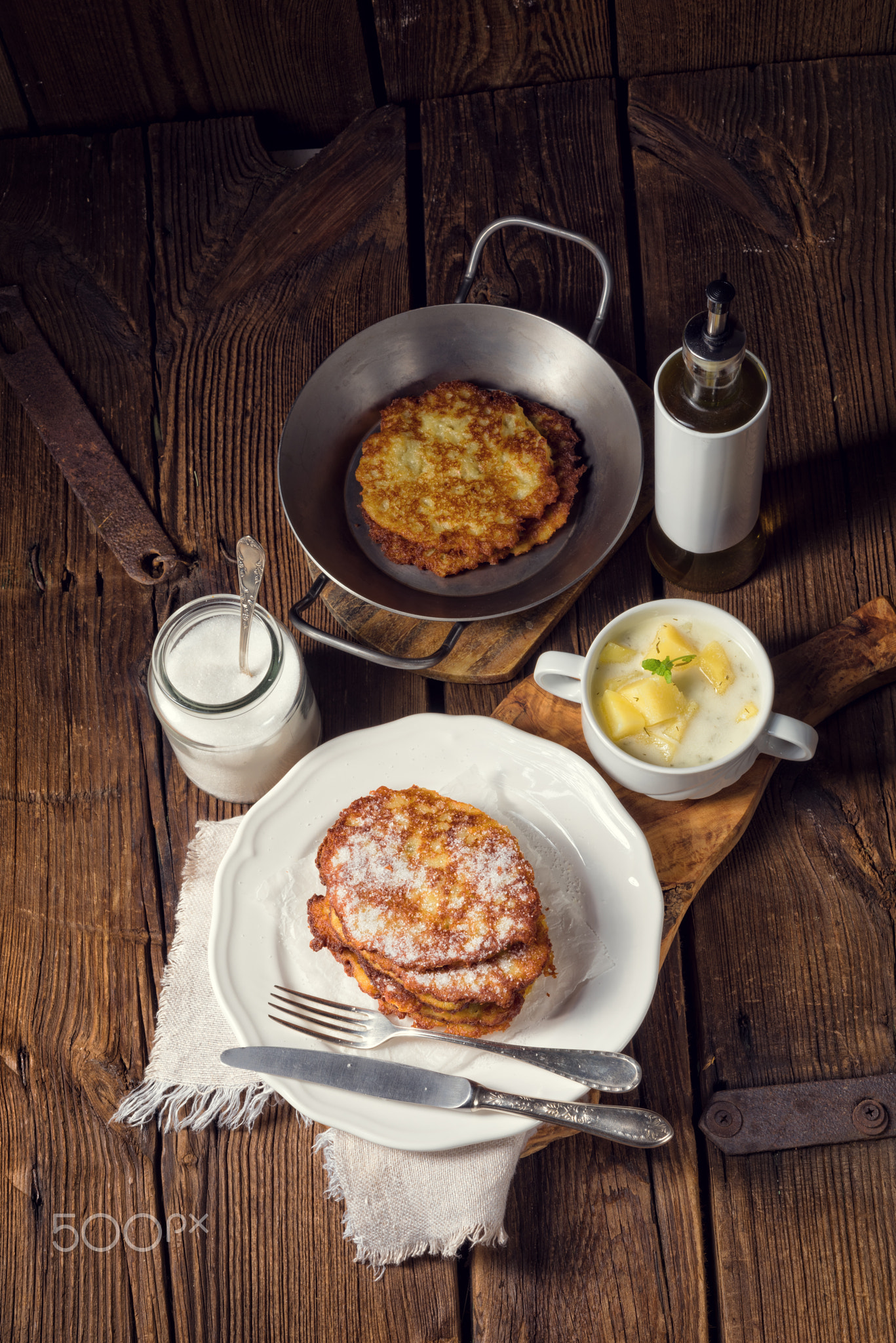 sweetened potato pancakes