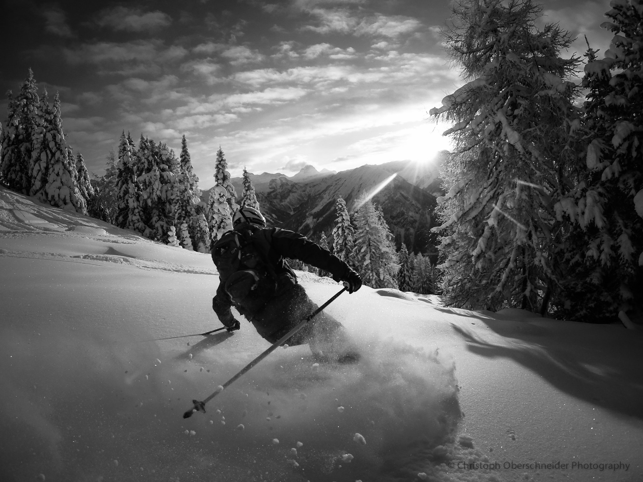 Black and White Powder Skiing in the Austrian Alps by Christoph ...