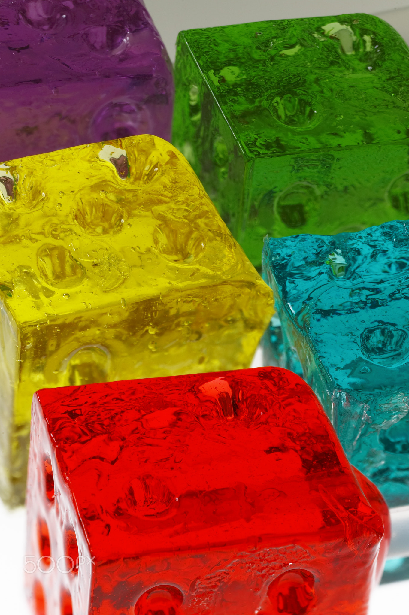 colorfull dice lollipops