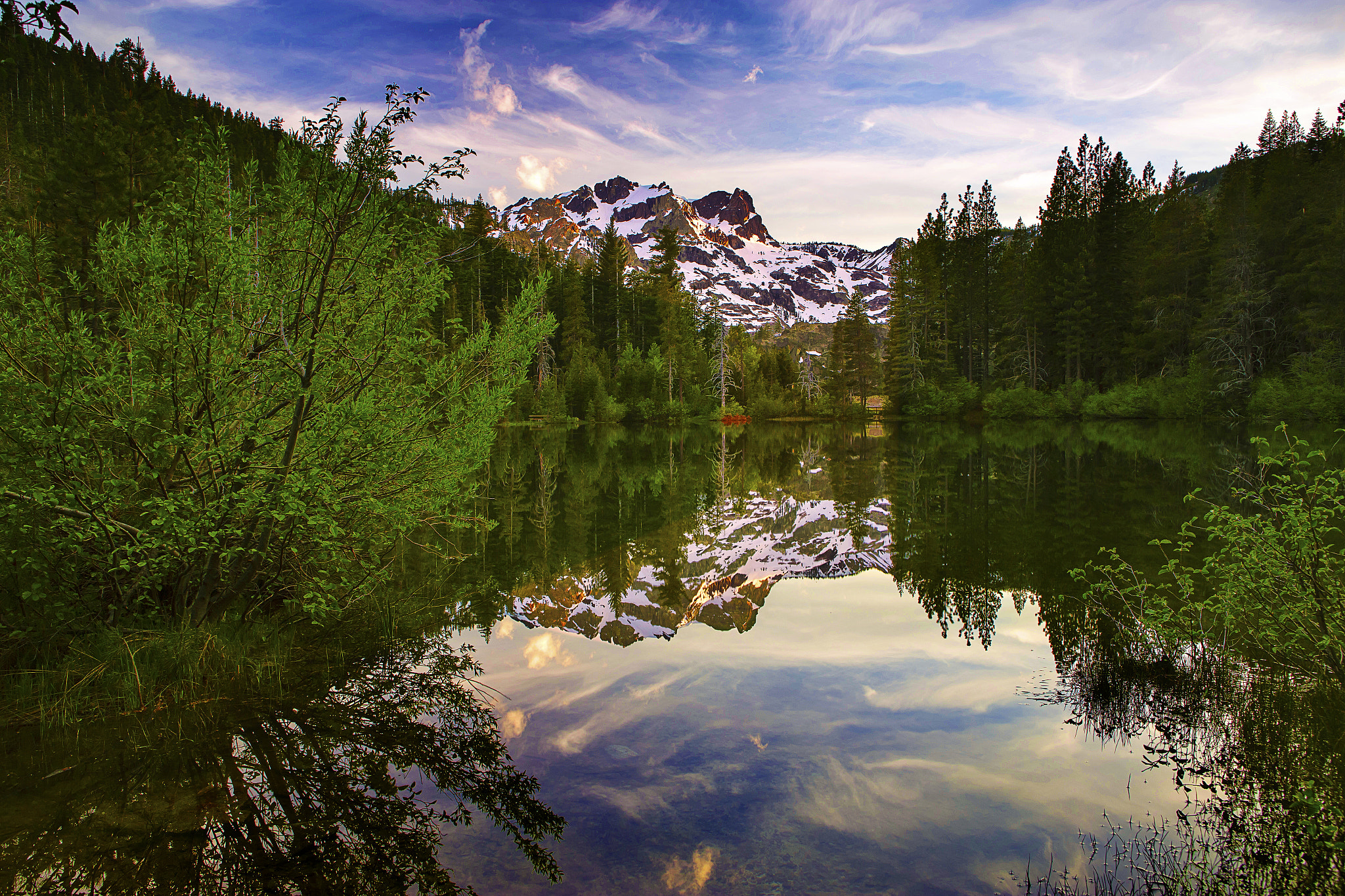 California, Sand Pond, Sunset, Tahoe Sierra, Sierra Butte,,