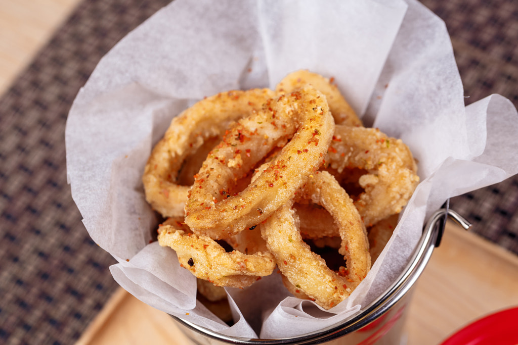 Deep Fried Calamari Rings on backet with Sauce Bowl by Begel Artur on 500px.com