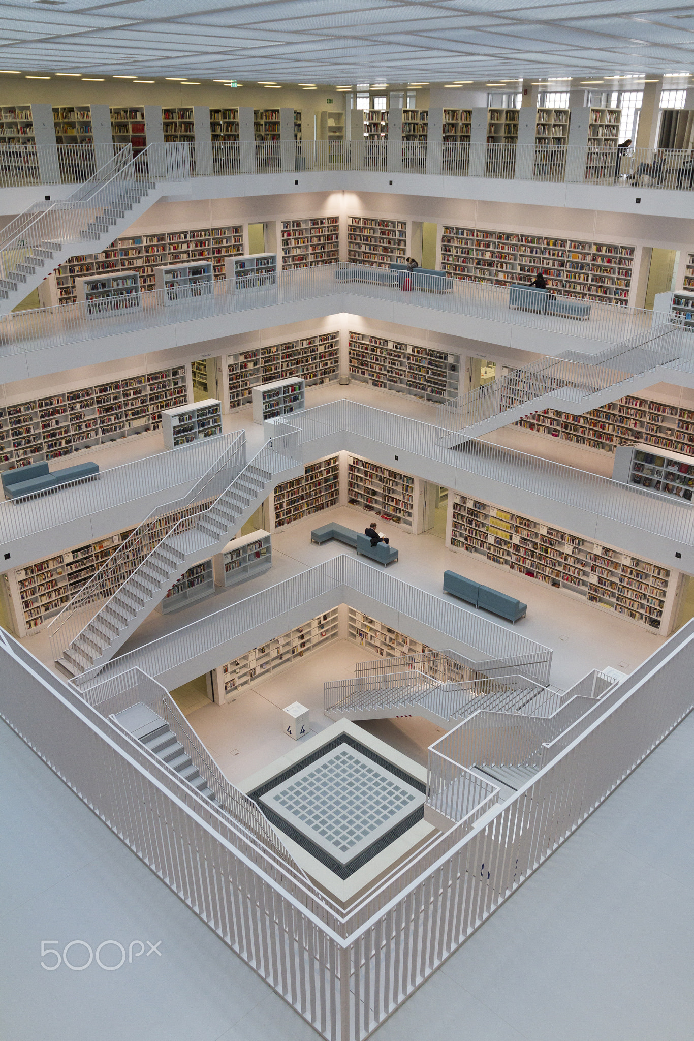 Stuttgart, Germany- May 21, 2015: Stuttgart Public Library. The