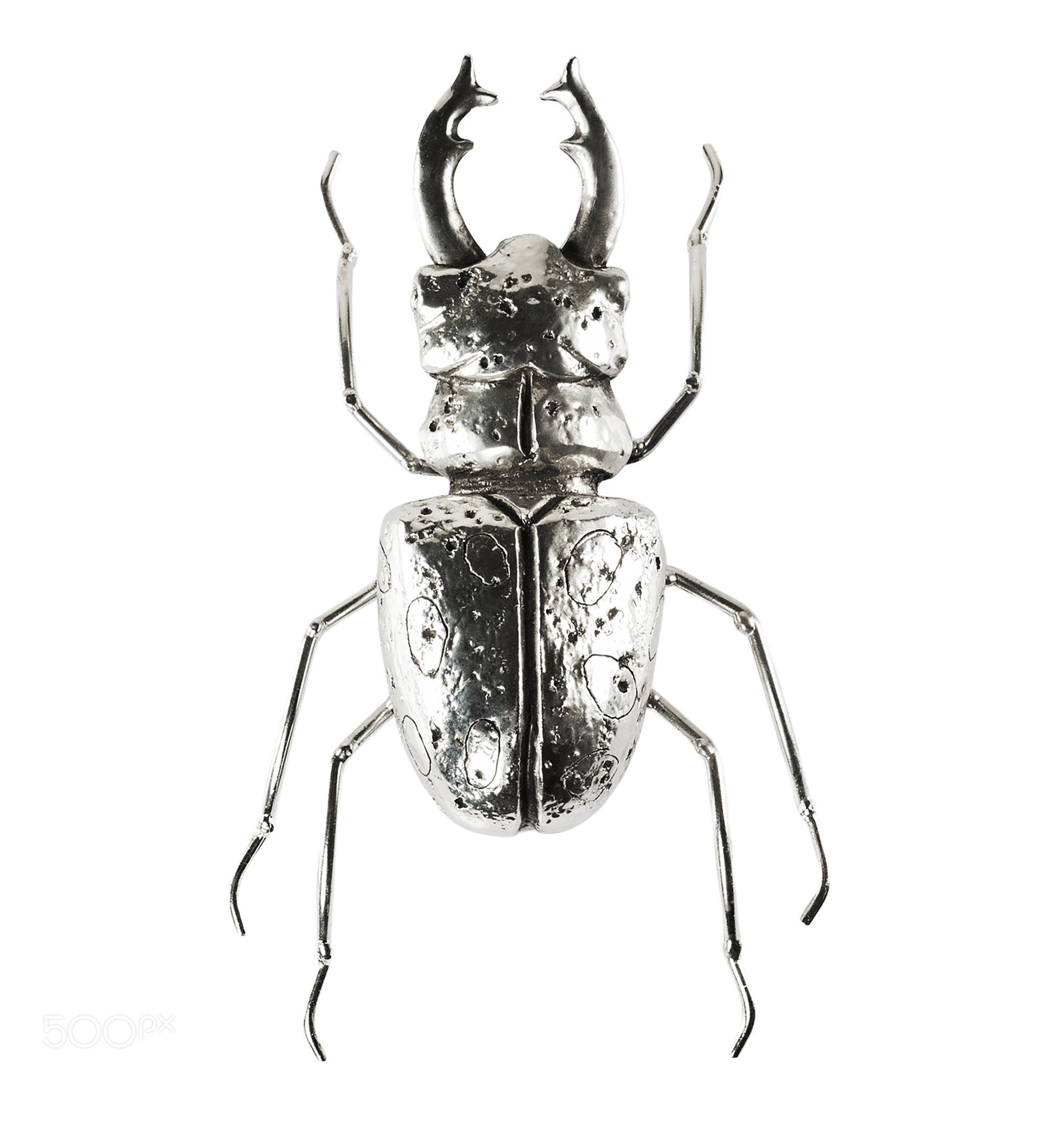 Silver bug figure