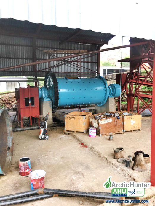 The giant ball mill has been completely refurbished and painted