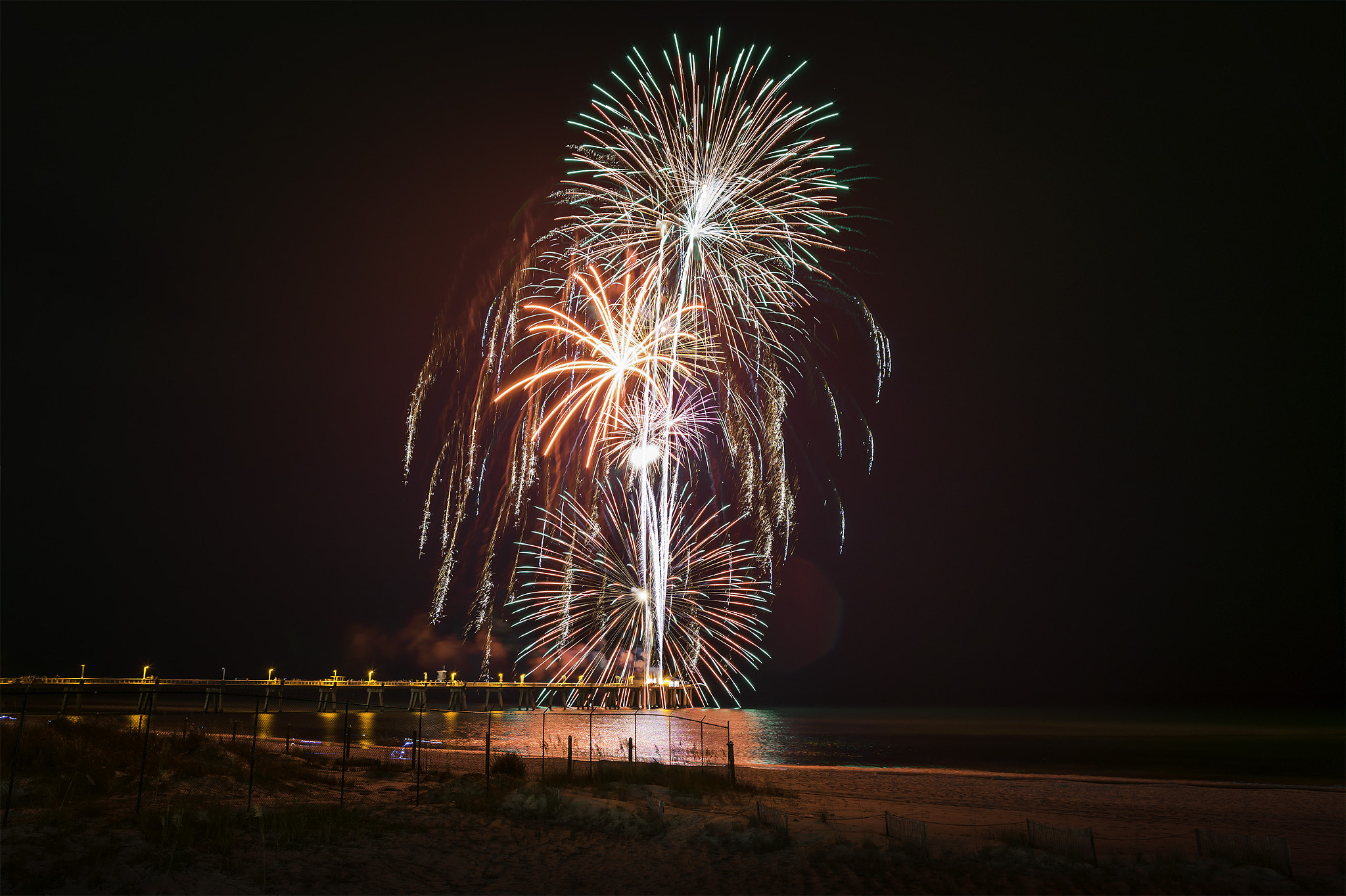 Pier Fireworks by Paul Churnock / 500px