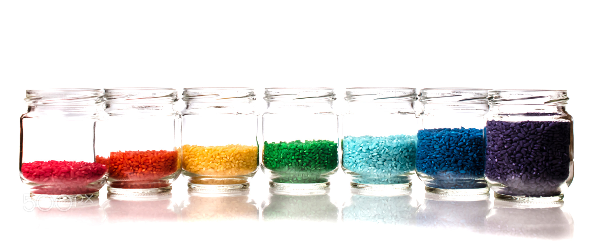 colored rice for the development of fine motor skills