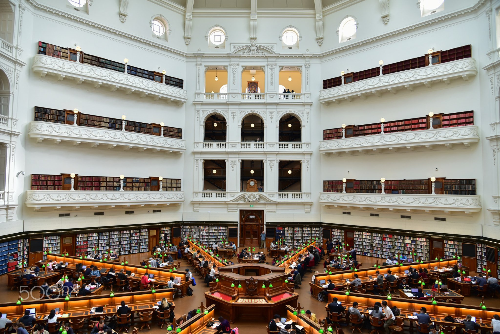 State Library of Victoria looking up