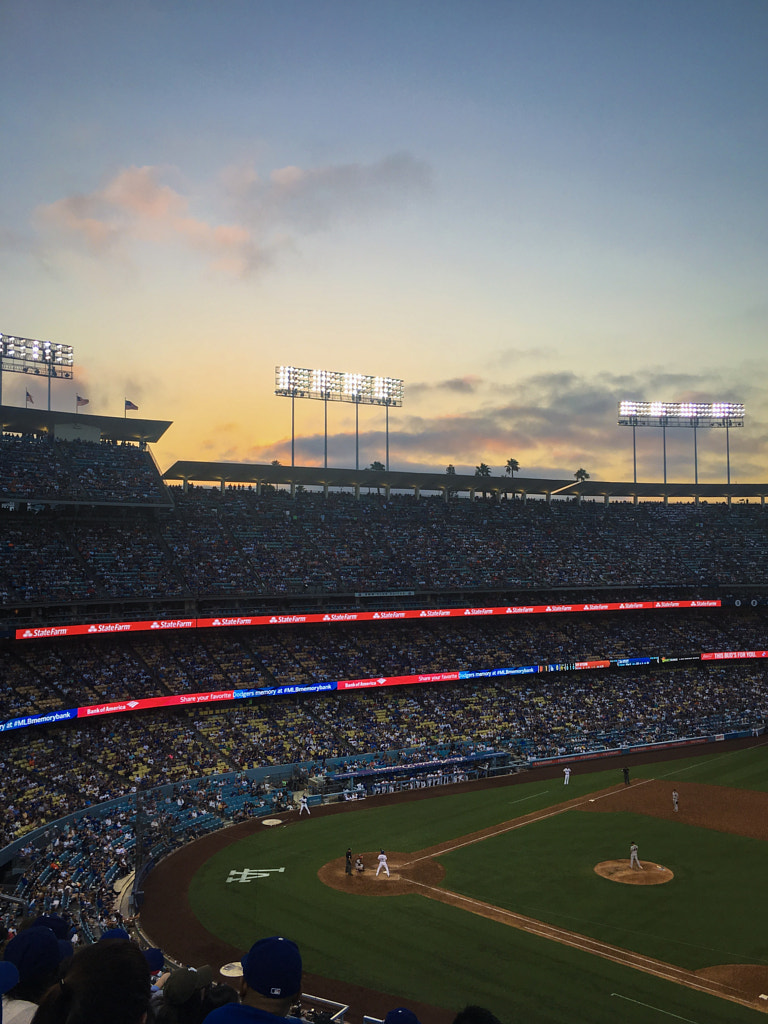 Sunset at Dodger Stadium by Amber Crotteau / 500px