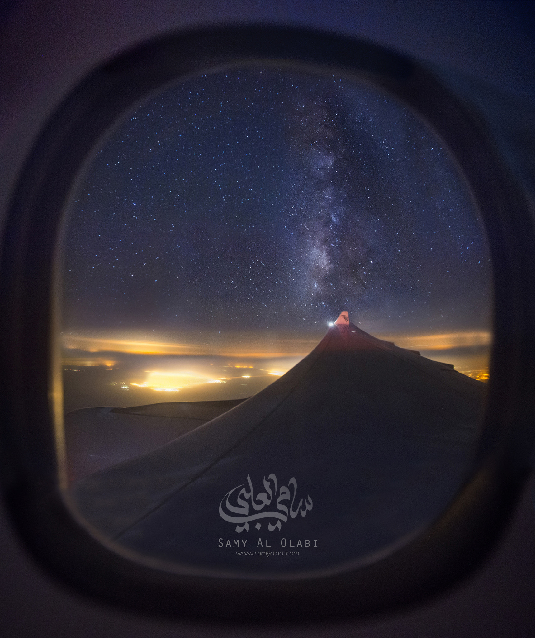 Shooting the Milky Way from Cairo-Dubai flight