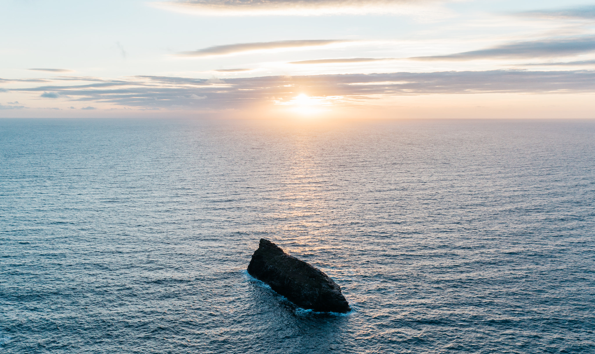 admiring the sunset from a different perspective