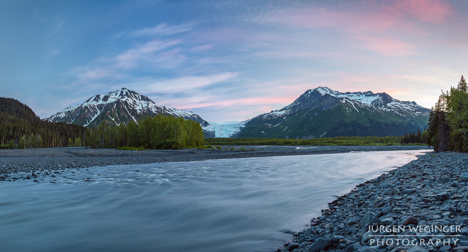Midnight light at Exit Glacier, Alaska
