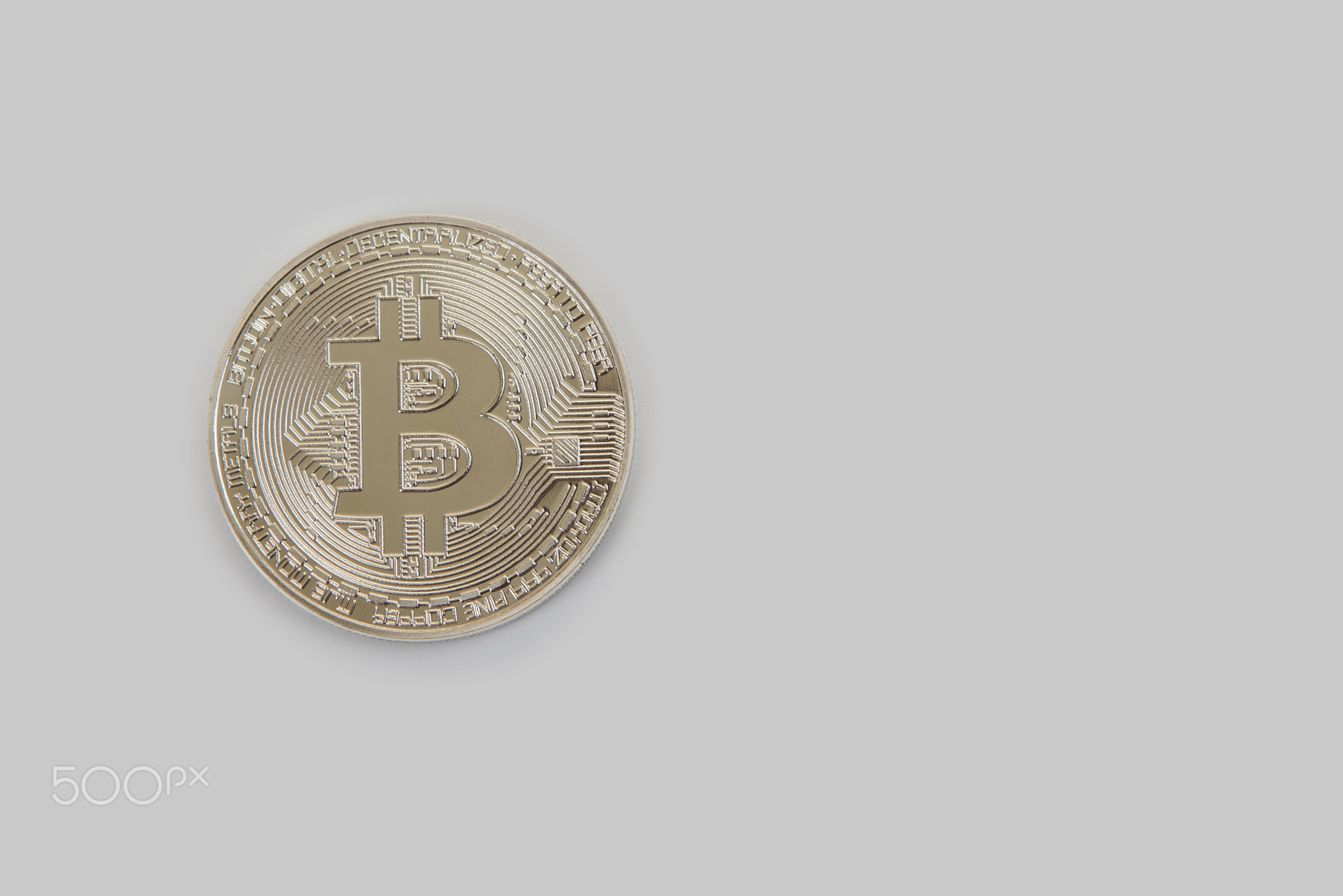 Bitcoin coin with dollars