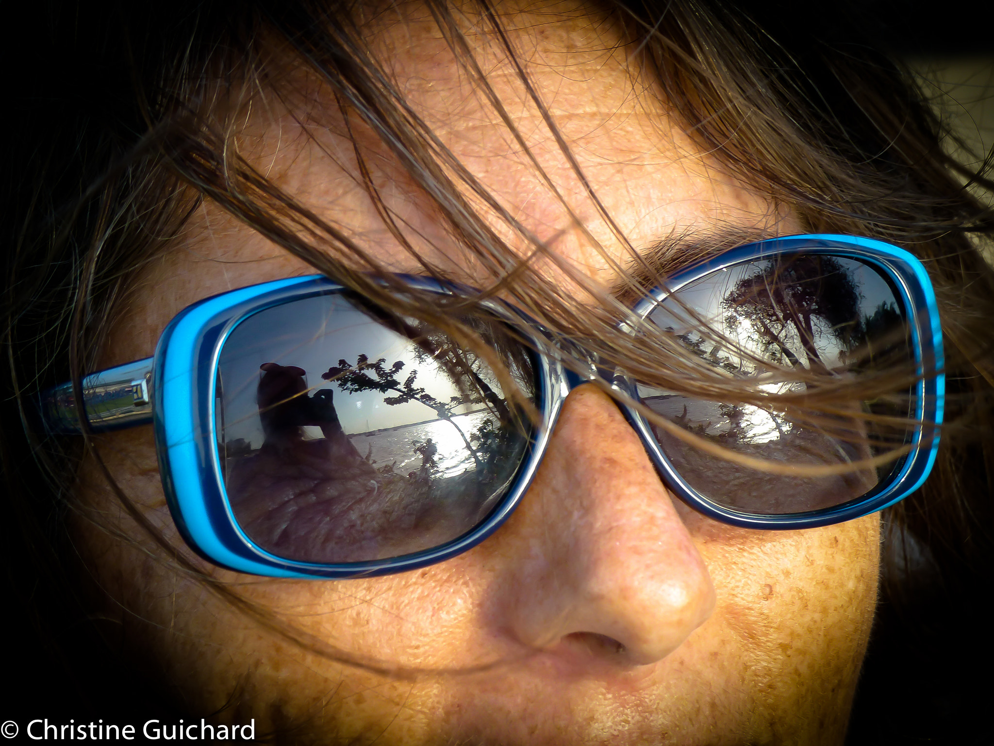 young lady in holidays in French Guiana
