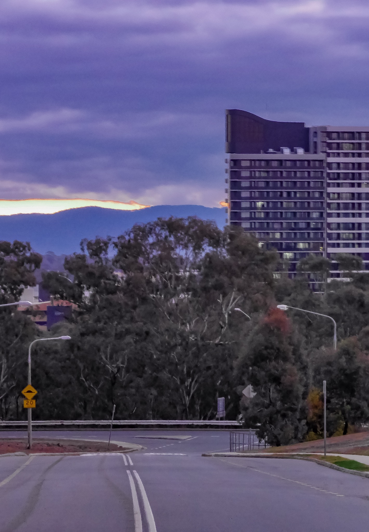 Purple skies
