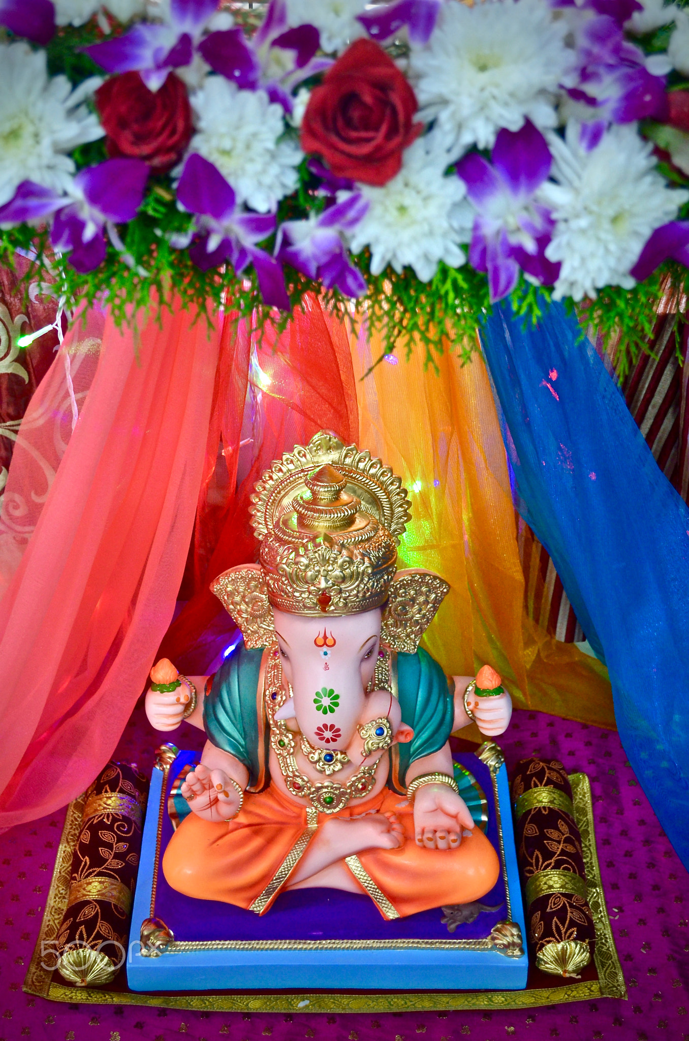 Lord Ganesh decoration at home