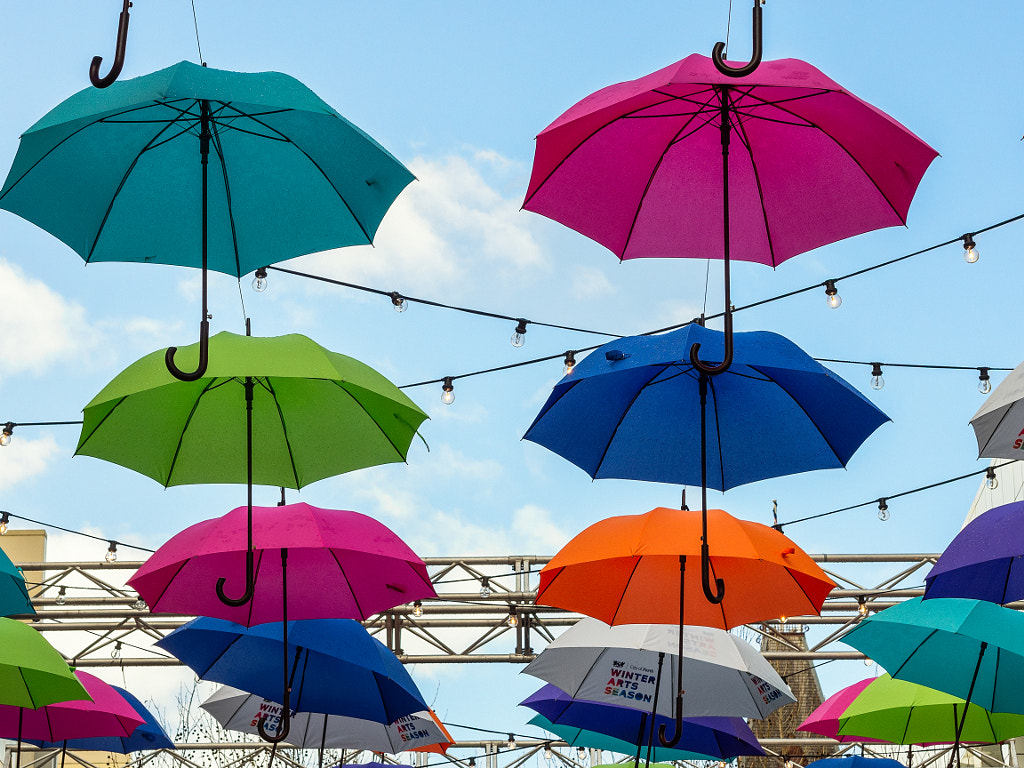 COLOURFUL UMBRELLA INSTALLATION by Paul Amyes on 500px.com