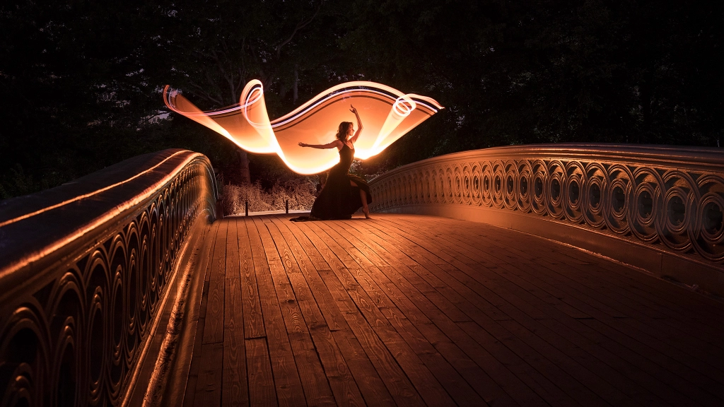 Light-painting in NYC with 100 people by Eric  Paré on 500px.com