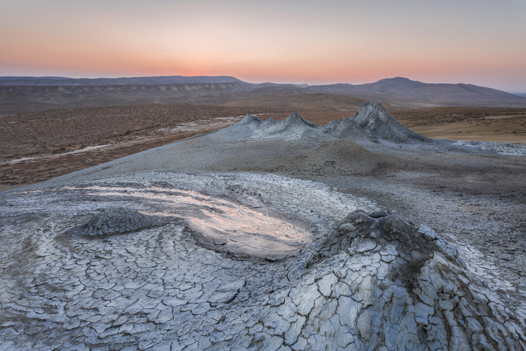 Mud volcanoes of Azebaijan at sunset by Denis Svechnikov on 500px.com