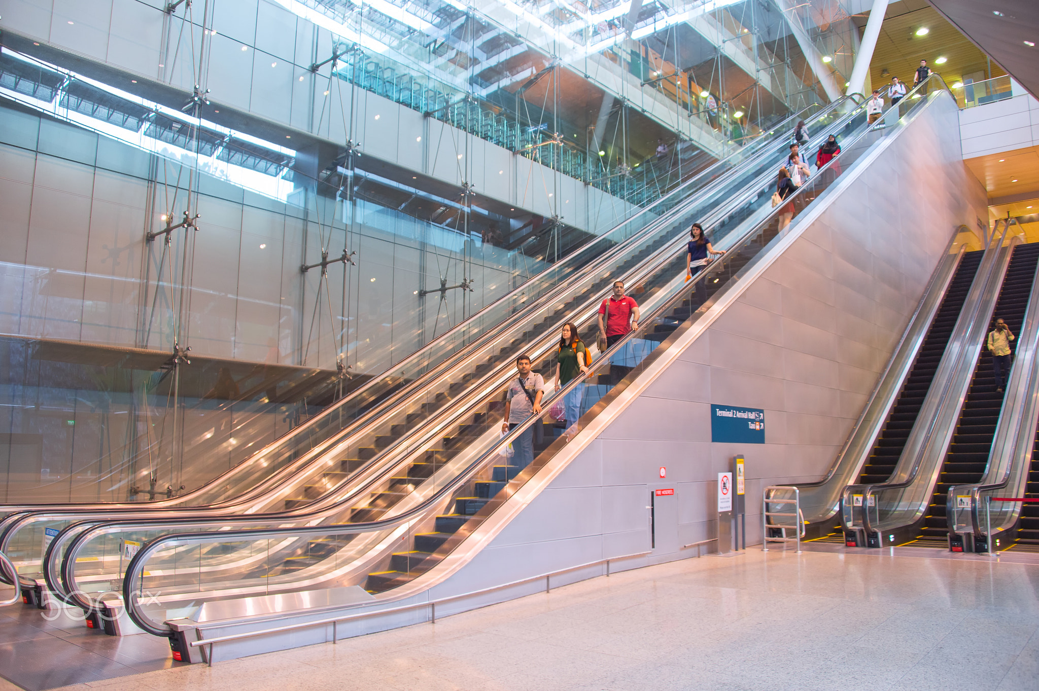 Escalators at Changi Airport, Singapore