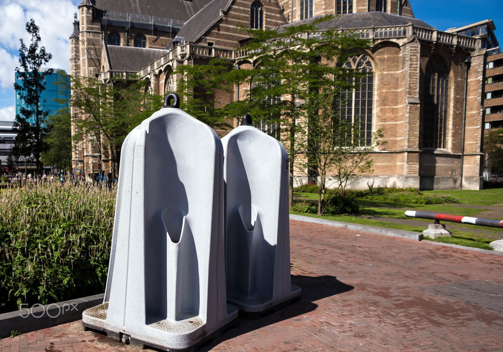 Male portable temporary urinal toilets in Rotterdam