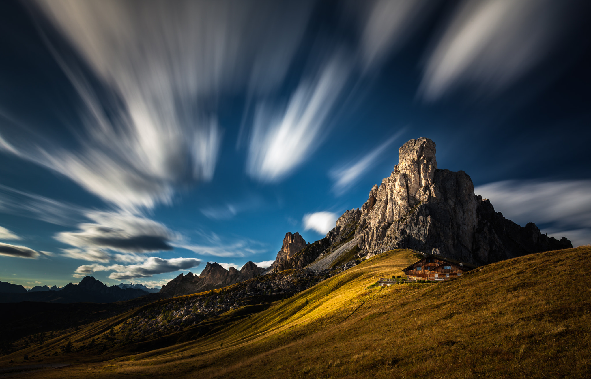 Some beautiful moving clouds at Passo di Giau 2 weeks ago around sunset