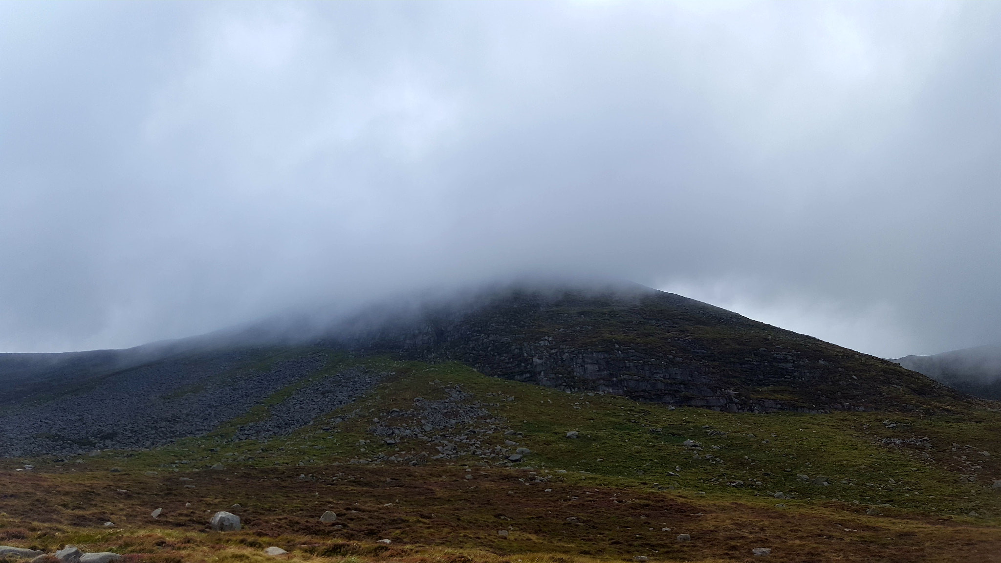 Cloudy mountains.