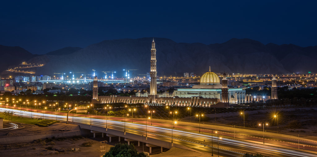 Muscat Nights Along Sultan Qaboos Expressway by Matt MacDonald on 500px.com