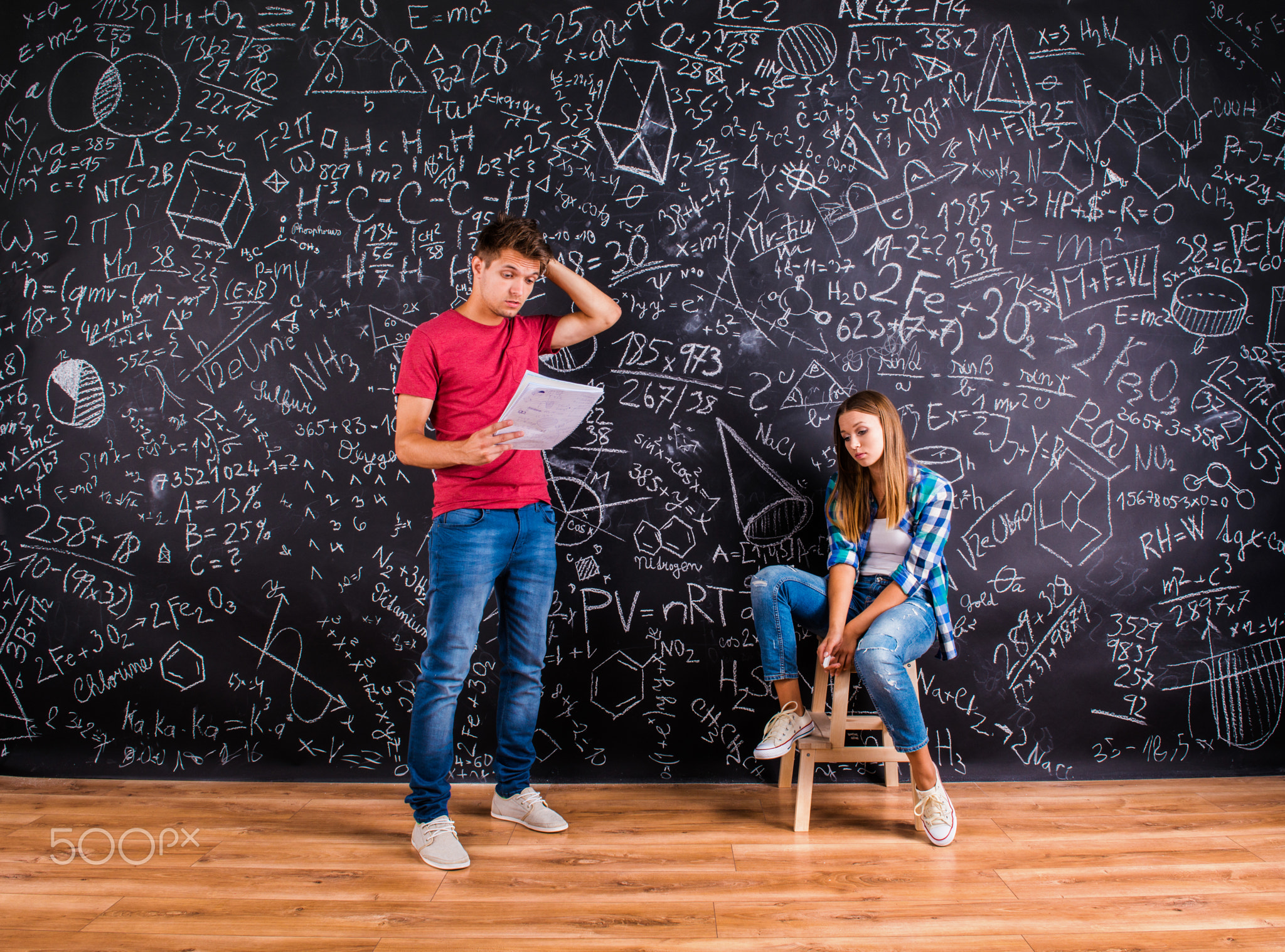 Beautiful young students