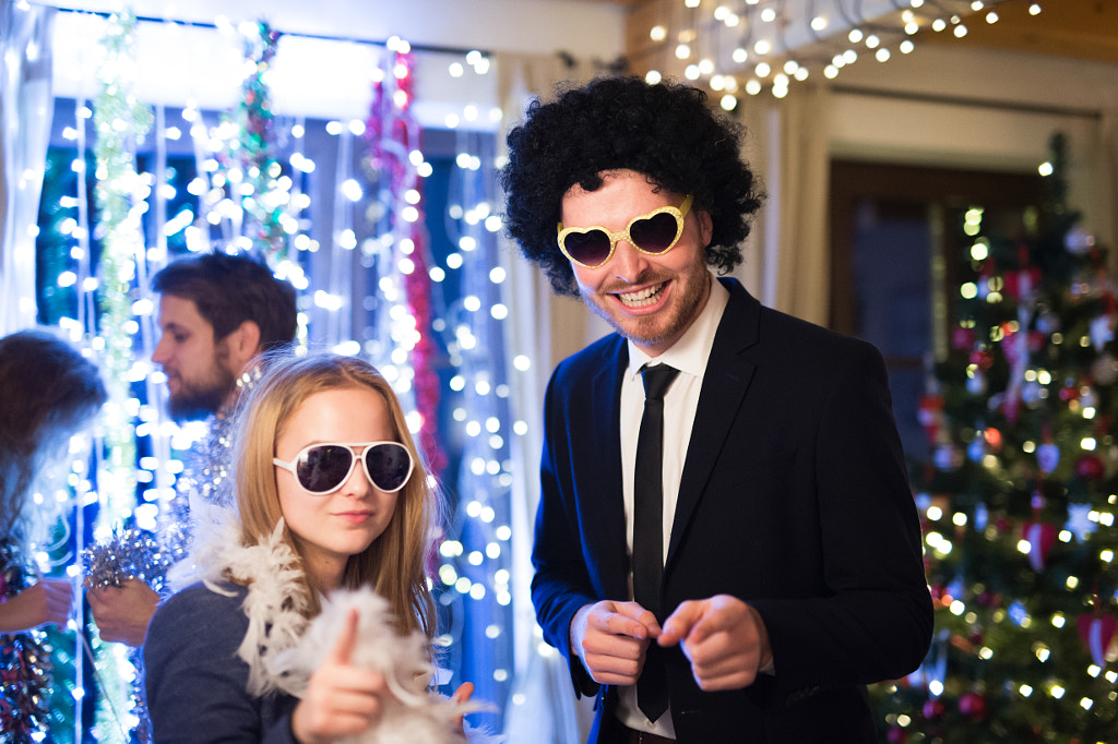 Hipster friends celebrating New Years Eve together, dancing. by Jozef Polc on 500px.com