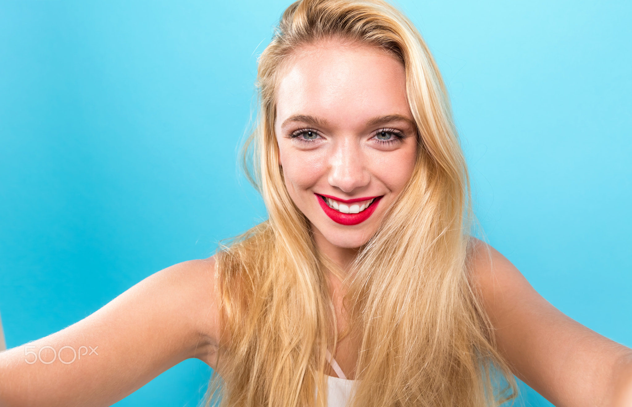 Young woman taking a selfie