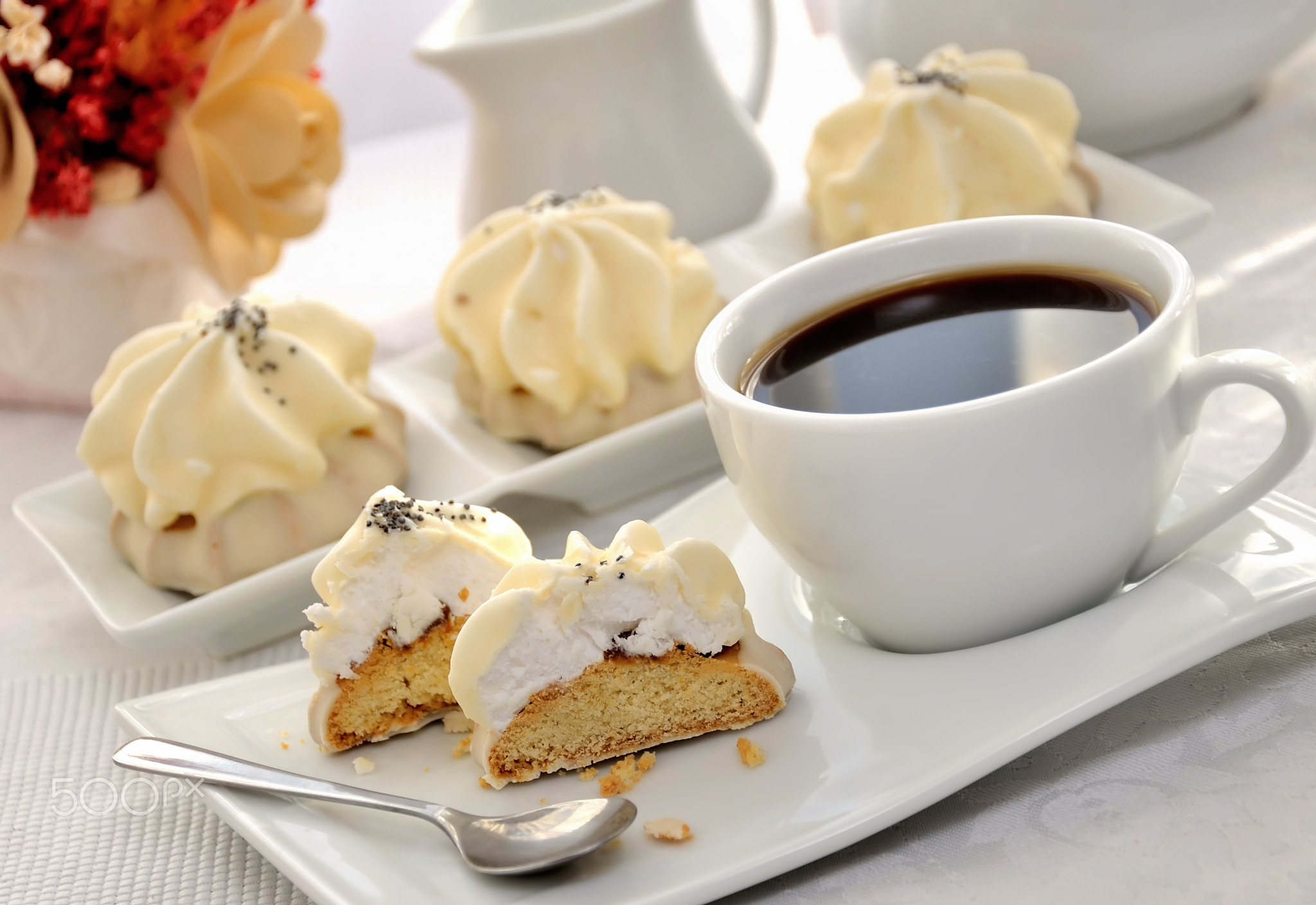 Cookies with zefirnoy  filling in milk glaze