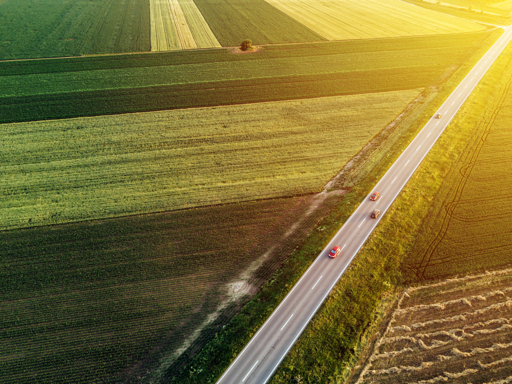 Aerial view of traffic on the road by Igor Stevanovic on 500px.com