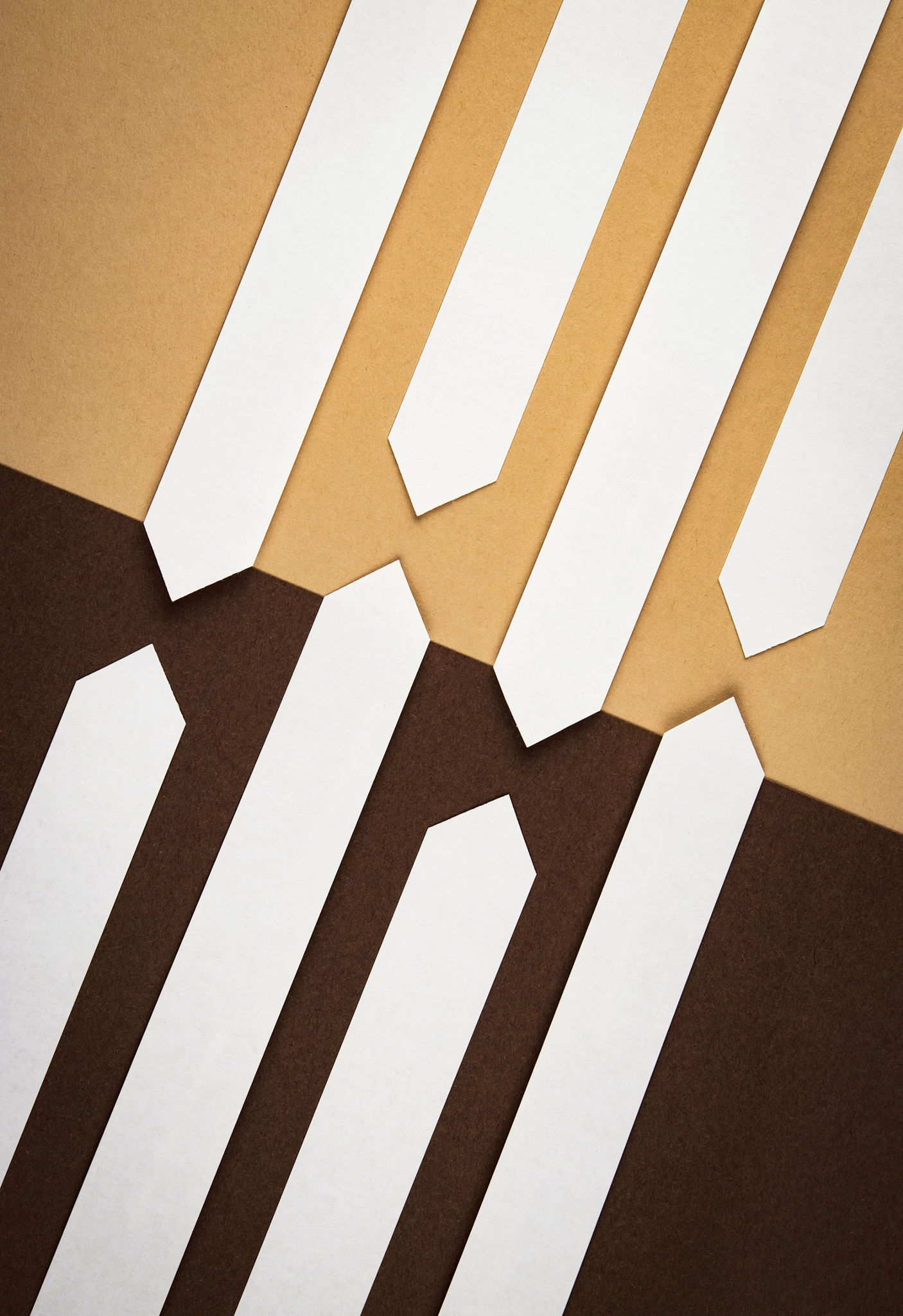 white paper arrows against each other