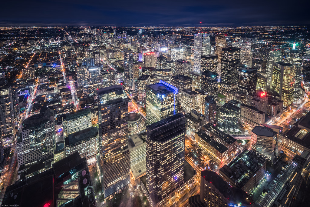 Toronto at night from CN Tower by Fjodor Yauschew on 500px.com