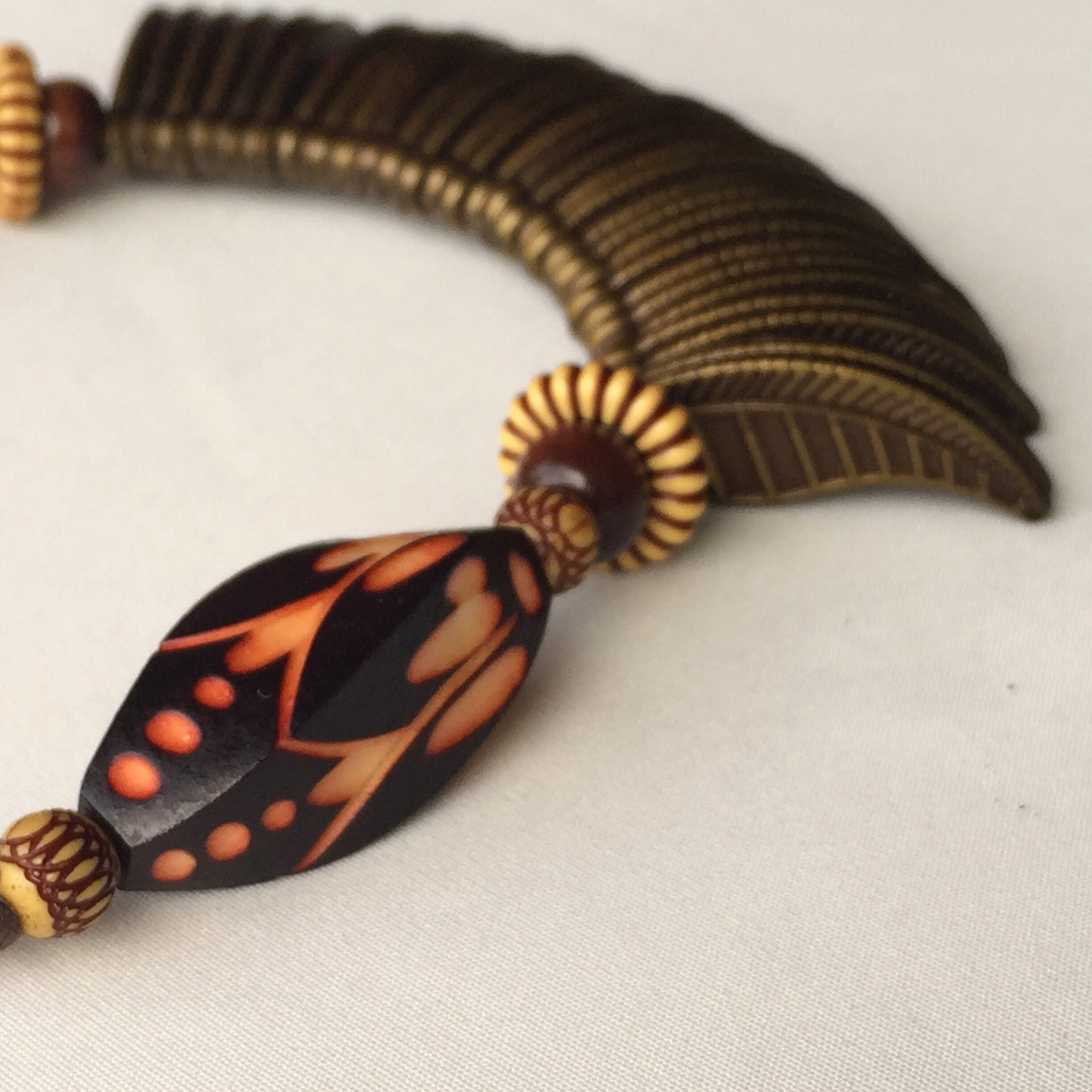Tribal Carved Wooden Necklace