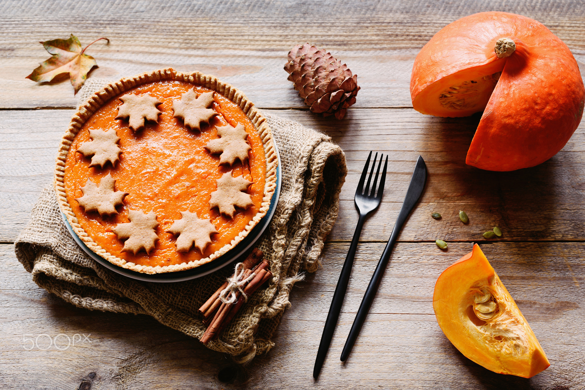 Pumpkin pie Thanksgiving day food