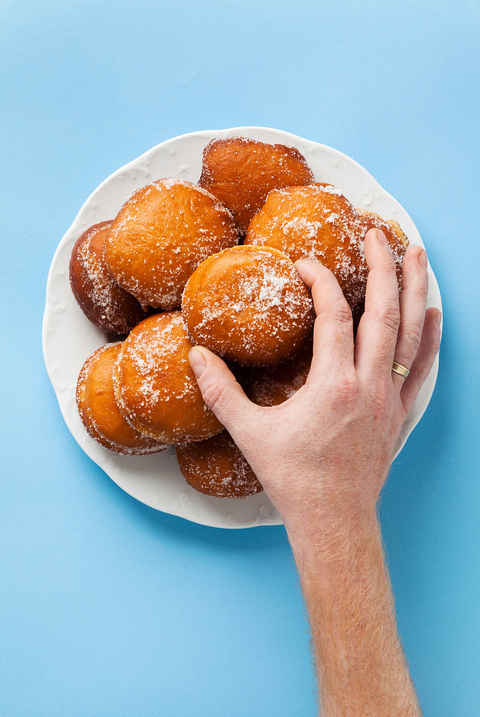 round jelly doughnut sufganiyah for Hanukkah, Jewish holiday com by Irina Grigorii on 500px.com