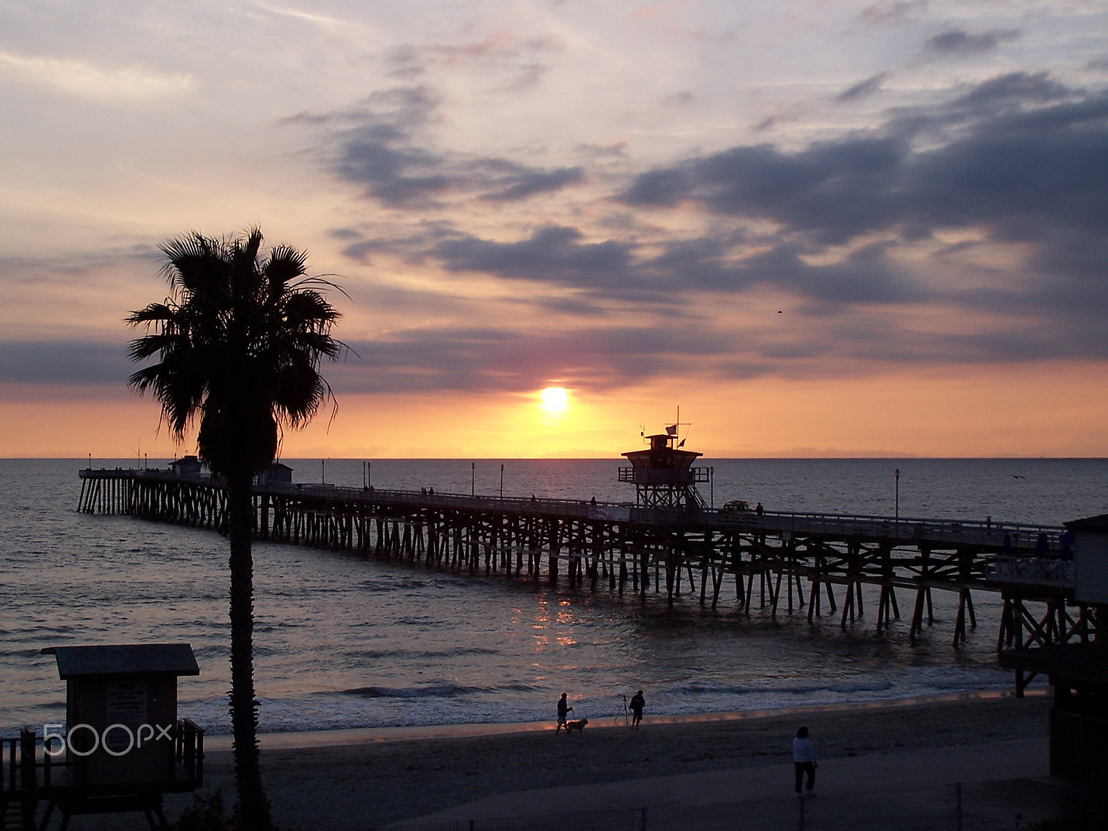 Kodak DX6490 ZOOM DIGITAL CAMERA sample photo. Sun sets at san clemente pier photography