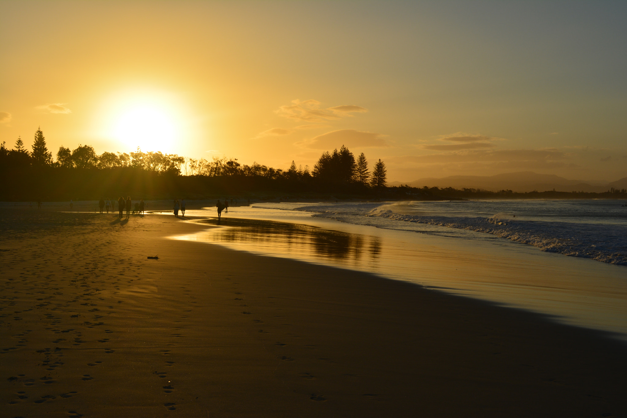 A magic sunset at Byron Bay.