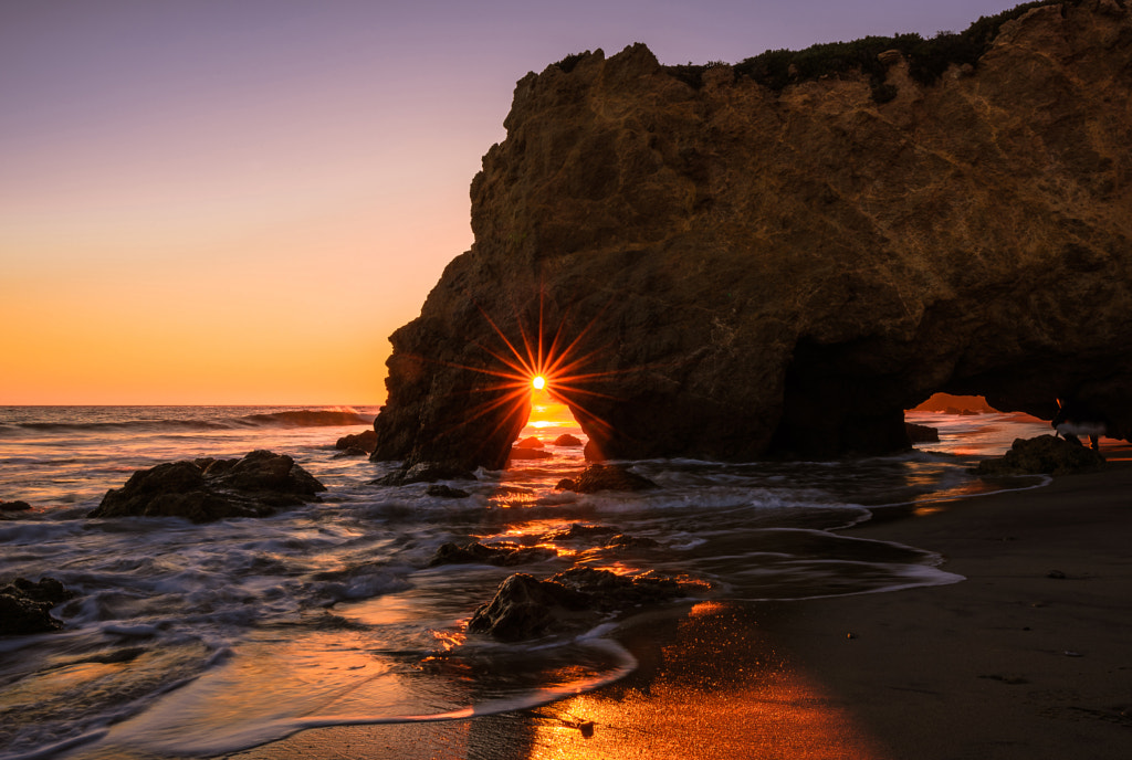 Sunset at Malibu beach by David Dai on 500px.com